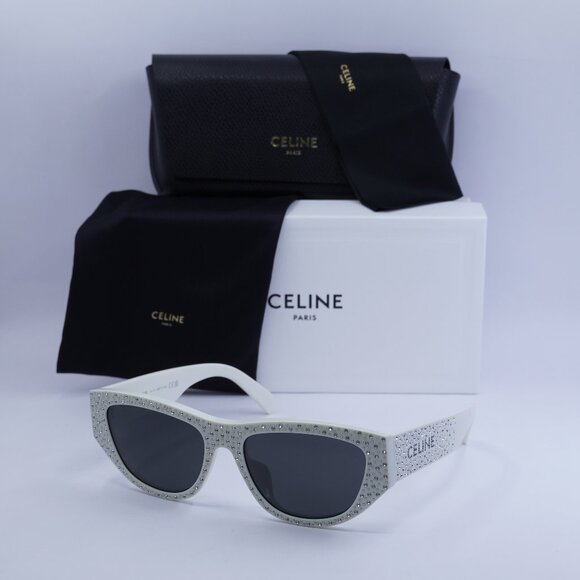 Final Price! Celine CL4278US 25A Ivory/Grey Sunglasses - Picture 1 of 9